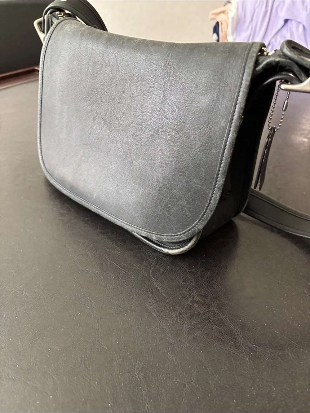 Coach Black Leather Messenger Crossbody
